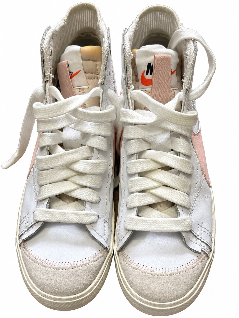 Nike Women’s White & Pale Pink High-Top Sneakers